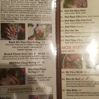 Sidestreet Pho - Sidestreet Pho menu as of 8.13.16 - Vietnamese Near Me - Alameda, California