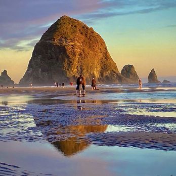 Haystack Rock - Golden hour (a friend played with the photo settings to make the colors hyper saturated) - Landmarks & Historical Buildings Near Me - Cannon Beach, Oregon Haystack Rock - Golden hour (a friend played with the photo settings to make the colors hyper saturated) - Landmarks & Historical Buildings Near Me - Cannon Beach, Oregon