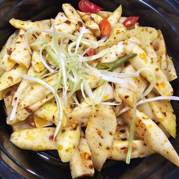 Sichuan Impression - Tender Bamboo Shoots in Chili Sauce ($9.99) takeout. 12/13/2025 - Chinese Near Me - Tustin, California