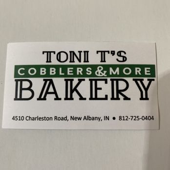 Toni T's Cobblers and More - Business label - Cupcakes Near Me - New Albany, Indiana Toni T's Cobblers and More - Business label - Cupcakes Near Me - New Albany, Indiana