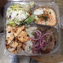 Zeus - I got a chicken shawarma salad and combination plate.