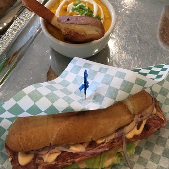 Envegan - This is the vegan BLT and pumpkin soup. Even the bread was delicious. The bacon looked like prosciutto and tasted just as a good. - Vegan Near Me - Morrow, Georgia