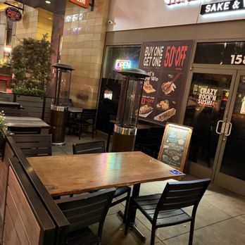 Crazy Rock'N Sushi - Patio dining out front - Japanese Near Me - West Hollywood, California Crazy Rock'N Sushi - Patio dining out front - Japanese Near Me - West Hollywood, California