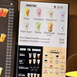 Gong Cha - Menu