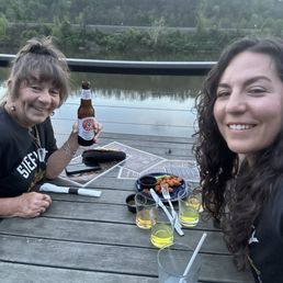 Patio seating on the Beaver River Patio seating on the Beaver River