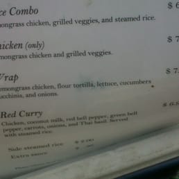 LemonGrass Chicken Booth Menu LemonGrass Chicken Booth Menu