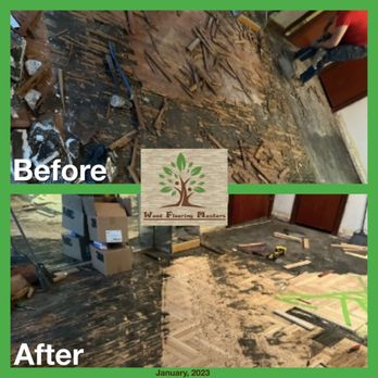 Wood Flooring Masters - before and after - Flooring Near Me Wood Flooring Masters - before and after - Flooring Near Me