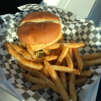 Bigfoot Grille - Kraken burger w/ an Elk patty and a side of fries - American Near Me - Lebanon, Oregon Bigfoot Grille - Kraken burger w/ an Elk patty and a side of fries - American Near Me - Lebanon, Oregon