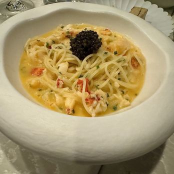 Huso - Capellini w/ Lobster & Caviar - Wine Bars Near Me - New York, New York Huso - Capellini w/ Lobster & Caviar - Wine Bars Near Me - New York, New York