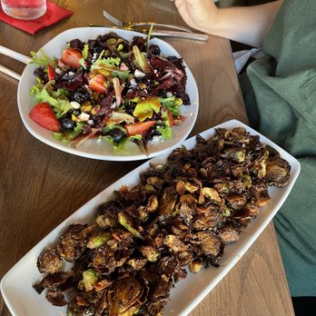 Bistro 29  - Crispy Brussels and Pistachio Berry Salad - New American Near Me - Murphy, North Carolina