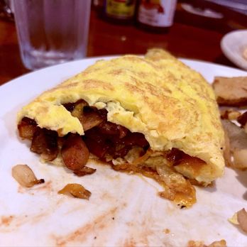 Lundy's Home Cooking - Inside of my Polish sausage omelette (minus the bell peppers), perfect! - Diners Near Me - San Rafael, California Lundy's Home Cooking - Inside of my Polish sausage omelette (minus the bell peppers), perfect! - Diners Near Me - San Rafael, California