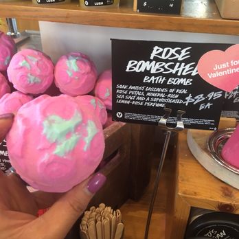 LUSH - Rose Bombshell (bath bomb) has rose petals & lemon rose perfume - Cosmetics & Beauty Supply Near Me - San Diego, California LUSH - Rose Bombshell (bath bomb) has rose petals & lemon rose perfume - Cosmetics & Beauty Supply Near Me - San Diego, California