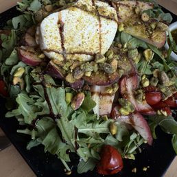 Peach and burrata salad Peach and burrata salad