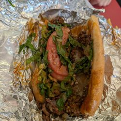 Josh's Hot Dogs - Chopped cheese sandwich.