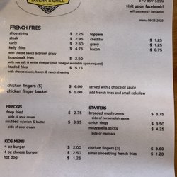 Fuhrer’s Tavern & Grill - Menu