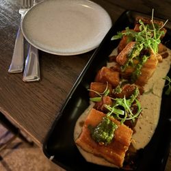 Salt - pork belly app with potatoes