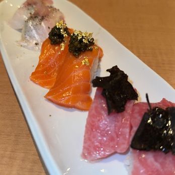 Kabosu - Toro w/ Truffle, Salmon Belly With Black Caviar, Red Snapper - Japanese Near Me - Los Angeles, California Kabosu - Toro w/ Truffle, Salmon Belly With Black Caviar, Red Snapper - Japanese Near Me - Los Angeles, California