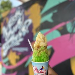 Pelican's Snoballs - Caramel Green Apple and Vanilla Soft Serve