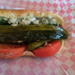 Hot dog w/everything. Hot dog w/everything.