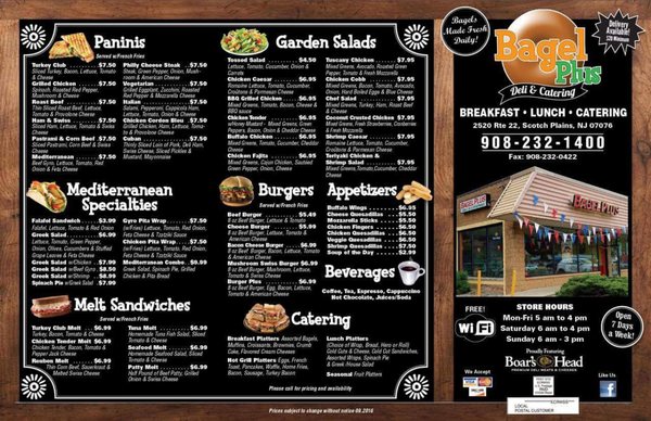 Menu photo 6 Bagel Plus Scotch Plains, NJ Menu photo 6 Bagel Plus Scotch Plains, NJ
