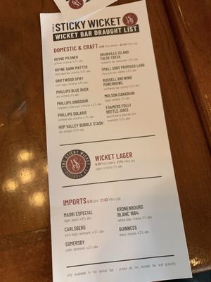Menu photo 3 The Sticky Wicket Victoria, BC Menu photo 3 The Sticky Wicket Victoria, BC
