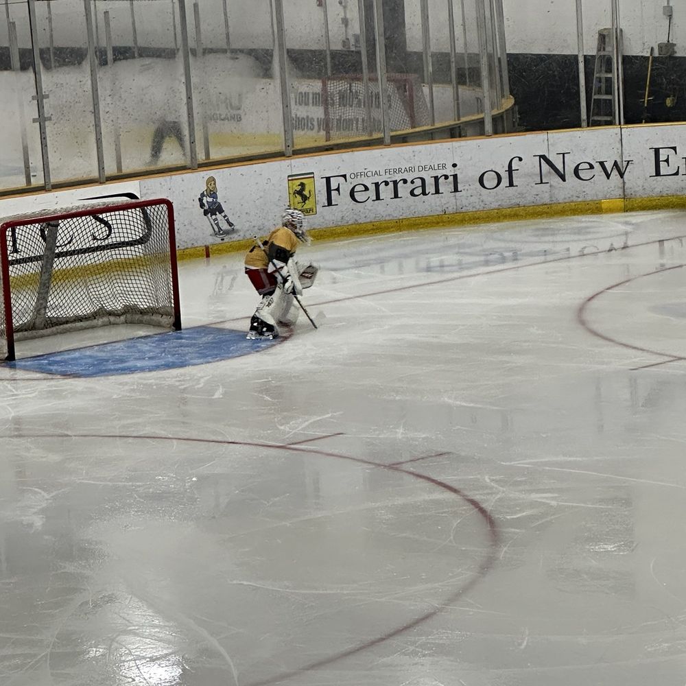 Boch Ice Center - Goalie on ice - Skating Rinks Near Me - Dedham, Massachusetts
