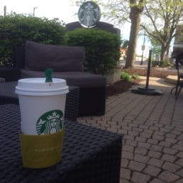 On the patio sipping Mocha
