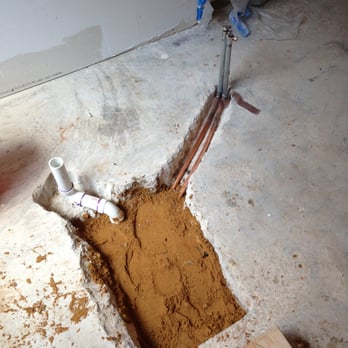 The Plumbing Force - Prepping for thin concrete patch after piping installed. - Plumbing Near Me - Fort Worth, Texas The Plumbing Force - Prepping for thin concrete patch after piping installed. - Plumbing Near Me - Fort Worth, Texas