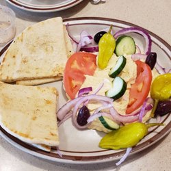 Leo's Coney Island - Veggies, Pita and Hummus at Leo's Belleville