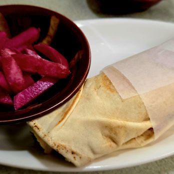 LaVie Mediterranean Grill - Super Beef Shawarma with a side of pickled turnips - Mediterranean Near Me - Holland, Ohio LaVie Mediterranean Grill - Super Beef Shawarma with a side of pickled turnips - Mediterranean Near Me - Holland, Ohio