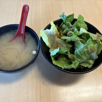 Tokyo Sushi - Miso soup + salad - Japanese Near Me - Baldwin Park, California