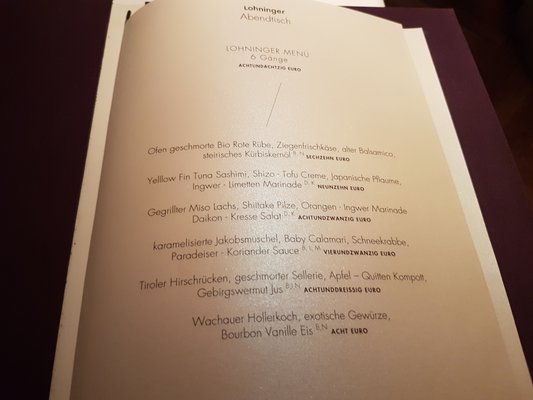 Menu photo 3 Lohninger Restaurant Frankfurt, HE Menu photo 3 Lohninger Restaurant Frankfurt, HE