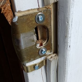 I-Assemble - Customer got door broken into and was not able to use so I secured the door to close and lock properly again - Handyman Near Me I-Assemble - Customer got door broken into and was not able to use so I secured the door to close and lock properly again - Handyman Near Me