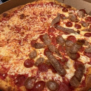 Armando's Pizza & Subs - Large half cheese, half pepperoni & sausage pizza. - Pizza Near Me - Cambridge, Massachusetts Armando's Pizza & Subs - Large half cheese, half pepperoni & sausage pizza. - Pizza Near Me - Cambridge, Massachusetts