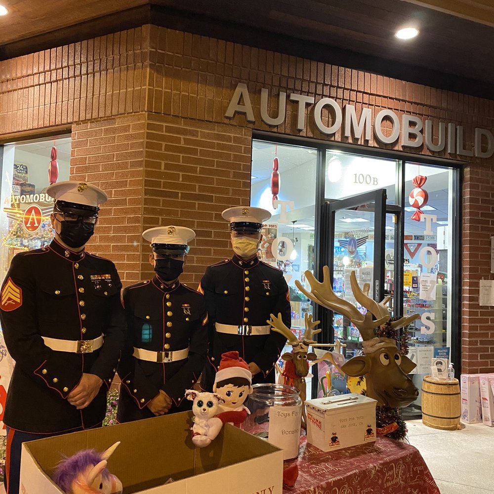 Handsome Marines! TOYS FOR TOTS Drive @AUTOMOBUILD, LOS GATOS CA Fri 11/26/21