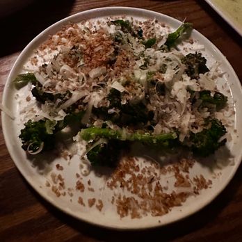 Customshop Handcrafted Food - Broccolini with Parmesan & gremolata (no chili oil) - New American Near Me - Charlotte, North Carolina