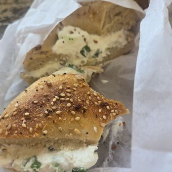 The Bagel Spot - Everything bagel with scallion cream cheese - Bagels Near Me - Queens, New York