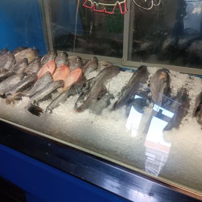 Frying Seafood by null