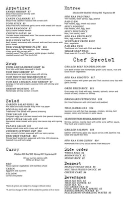 Menu photo 8 Soo Raa Thai North Hollywood, CA Menu photo 8 Soo Raa Thai North Hollywood, CA