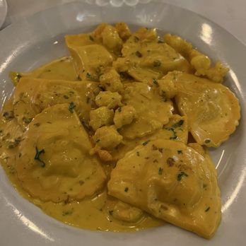 Piccola Trattoria - Scallop & Shrimp Ravioli w/ Creamy Saffron Sauce - Italian Near Me - Santa Clarita, California Piccola Trattoria - Scallop & Shrimp Ravioli w/ Creamy Saffron Sauce - Italian Near Me - Santa Clarita, California