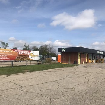 Oshvegas Palms - Dump station next to the sign. - RV Parks Near Me - Oshkosh, Wisconsin