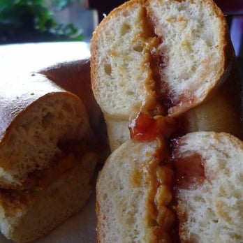 Cafe La Flore - My lovely toasted bagel with pb/jam. - Coffee & Tea Near Me - San Francisco, California