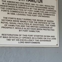 Fort Hamilton - Plaque that was at Fort Hamilton with the history