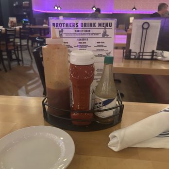 Brothers Smokehouse - Gotta have more sauce options than this.......but that BBQ sauce is delicious - Smokehouse Near Me - West Nyack, New York