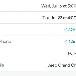 This is proof of my reservation. The car they tried giving me was a ford explorer midsize
