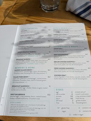 Menu photo 4 Drift Cafe Village Plaza Chapel Hill, NC