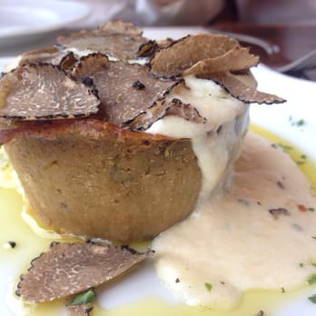 Trattoria Lo Stracotto - Mushroom flan with huge shavings of truffle on top. - Italian Near Me - Florence, FI Trattoria Lo Stracotto - Mushroom flan with huge shavings of truffle on top. - Italian Near Me - Florence, FI