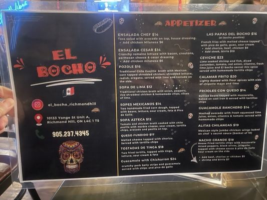 Menu photo 3 El Bocho Richmond Hill, ON