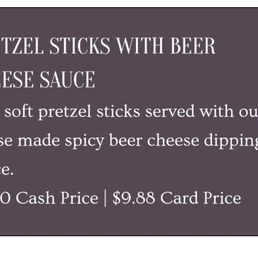 Let's see what this beer cheese is all about! Kindly note, TWO pretzel STICKS Let's see what this beer cheese is all about! Kindly note, TWO pretzel STICKS