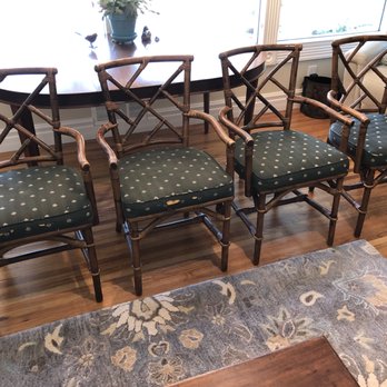 Artisan Interiors - Four dining chairs BEFORE - Furniture Reupholstery Near Me - Sacramento, California